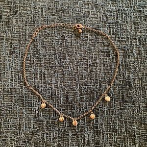 Dainty choker with heart charms